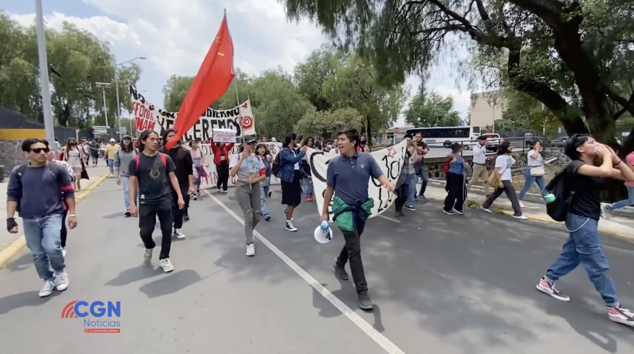 Nueva jornada de protestas, estudiantes de la UNAM marcharon en Ciudad Universitaria