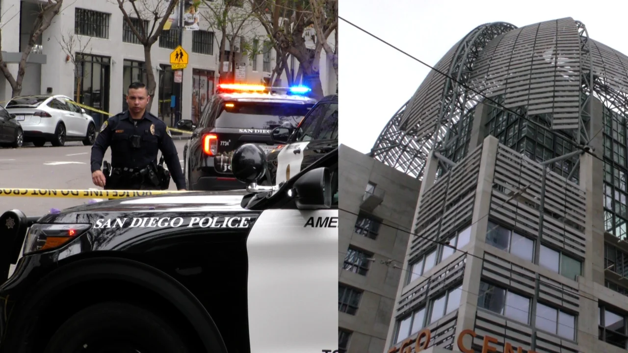 TIROTEO MORTAL FRENTE A LA BIBLIOTECA CENTRAL DE SAN DIEGO. CON EL USO DE HELICÓPTERO SE BUSCA AL GATILLERO