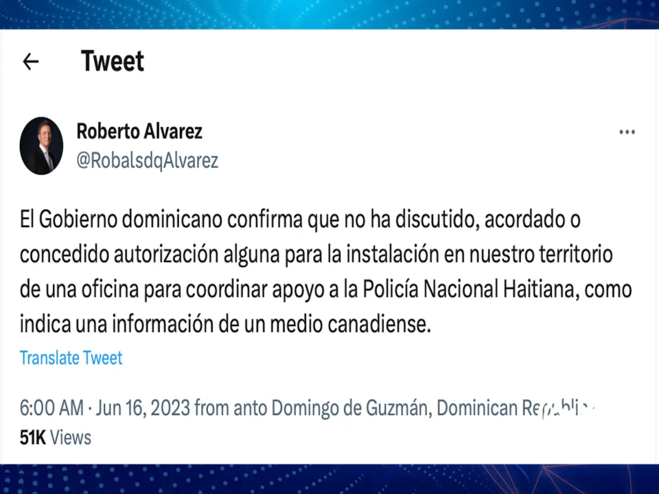 República Dominicana rechaza a Canadá  y su plan de ayuda a la policía de Haití.