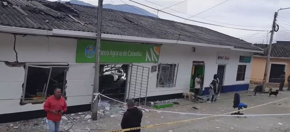 Grupos armados robaron Banco Agrario en Cauca, Colombia