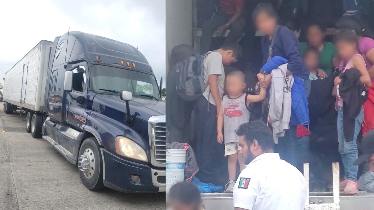 Llevaba a más de 200 migrantes encerrados en caja de tráiler, se dio a la fuga