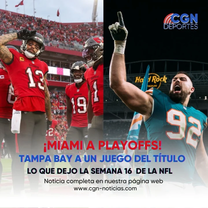 Miami vence a Dallas y se clasifica a los Playoffs, Tampa con 4 victorias está a nada de clasificar.