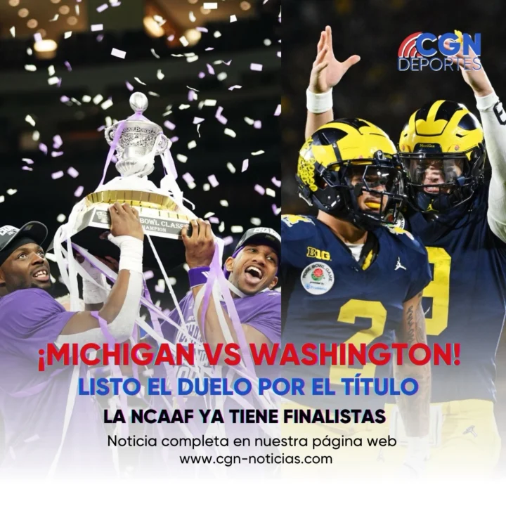 Michigan y Washington definirán al campeón del fútbol americano colegial
