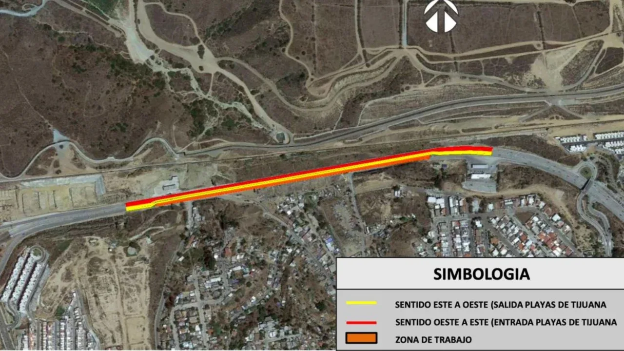 Cierre parcial en acceso a Playas de Tijuana durará 2 meses por obra del Viaducto Elevado