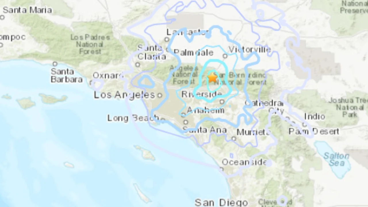 Reportan sismo al sur de California con una magnitud de 4.2