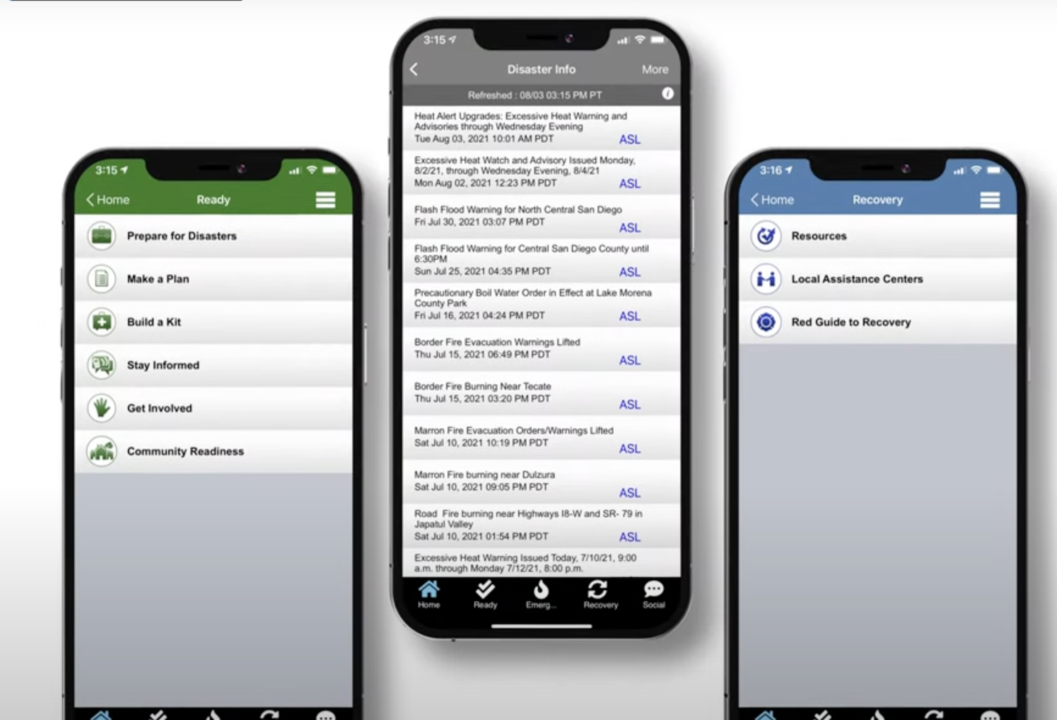 Este es el App de Notificaciones de  Emergencias en San Diego. Prepárate para desastres naturales