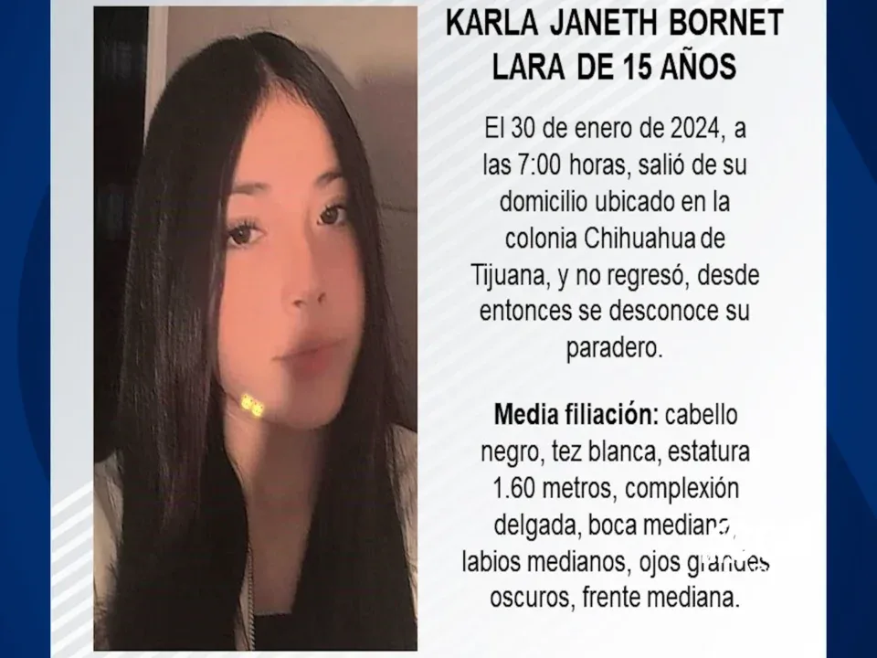 Se busca a Karla Janet Bornet de 15 años de edad