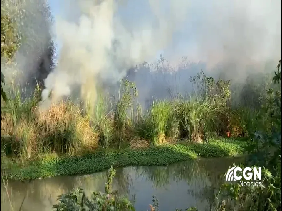 Se registra en CDMX fuerte incendio en zona de suelo de conservación. 