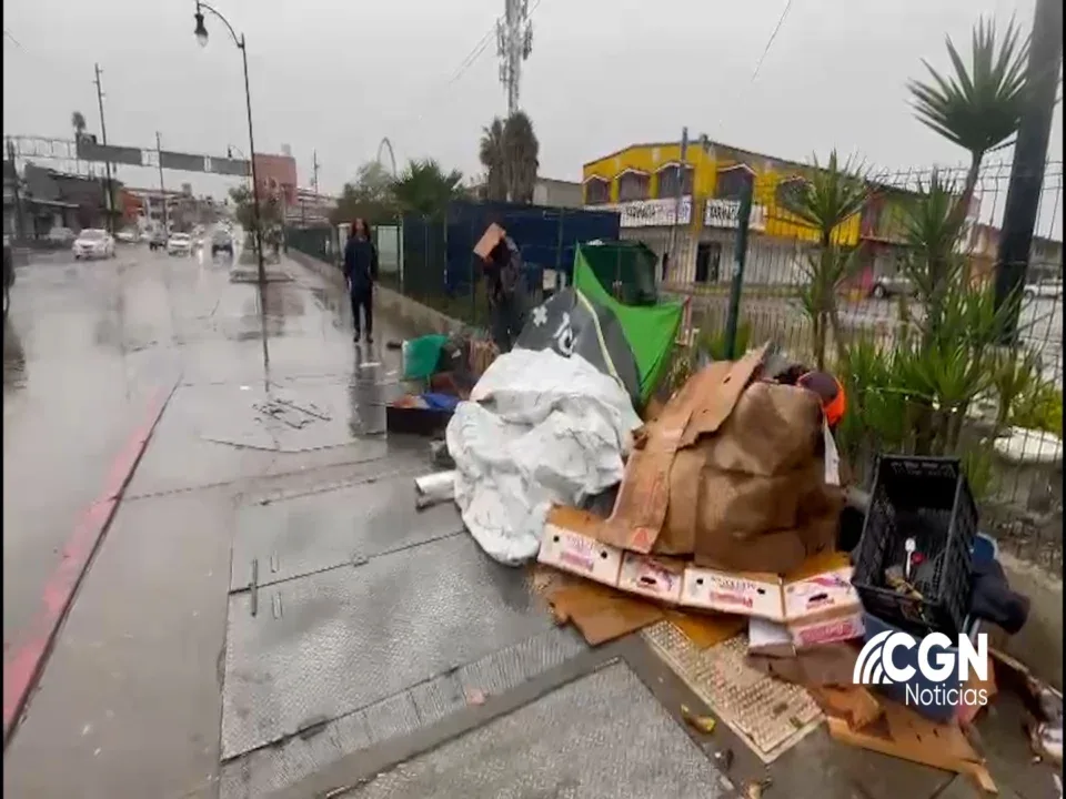 Vulnerables ante lluvias y frío en Tijuana