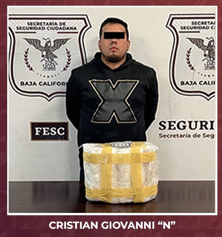 Incautan más de 8 kilos de metanfetamina en Tijuana, hay un detenido