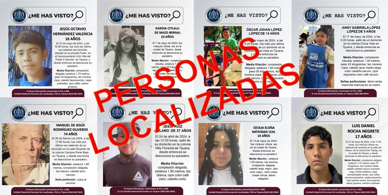 FGE confirma la localización de ocho personas reportadas como desaparecidas
