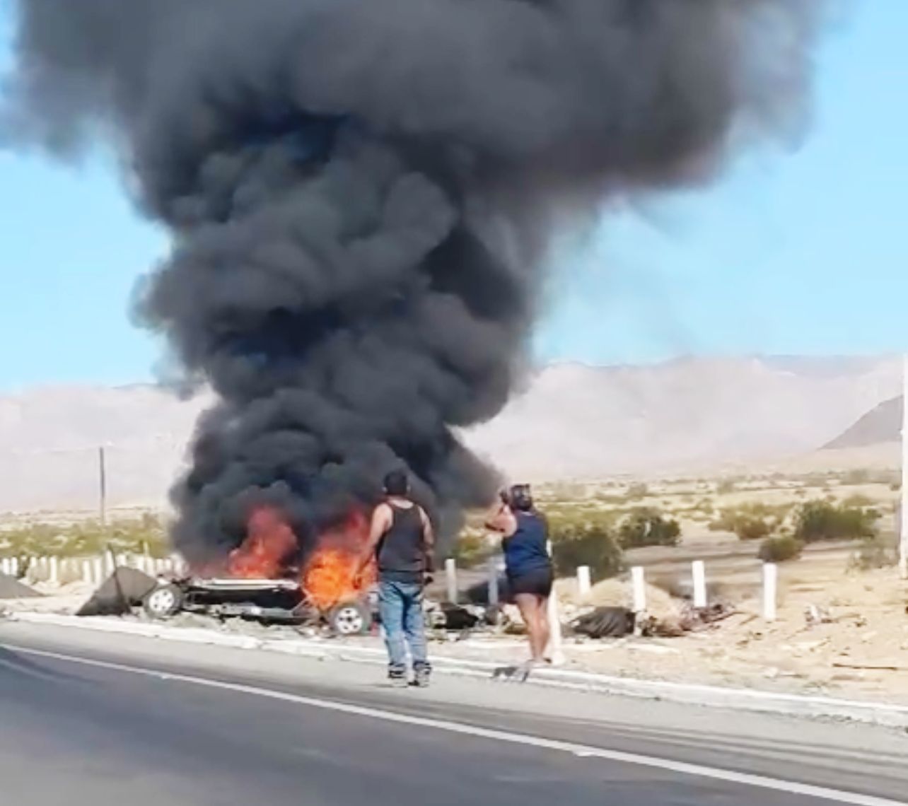 Fatal accidente en la carretera libre Mexicali-Tijuana deja al menos dos personas sin vida