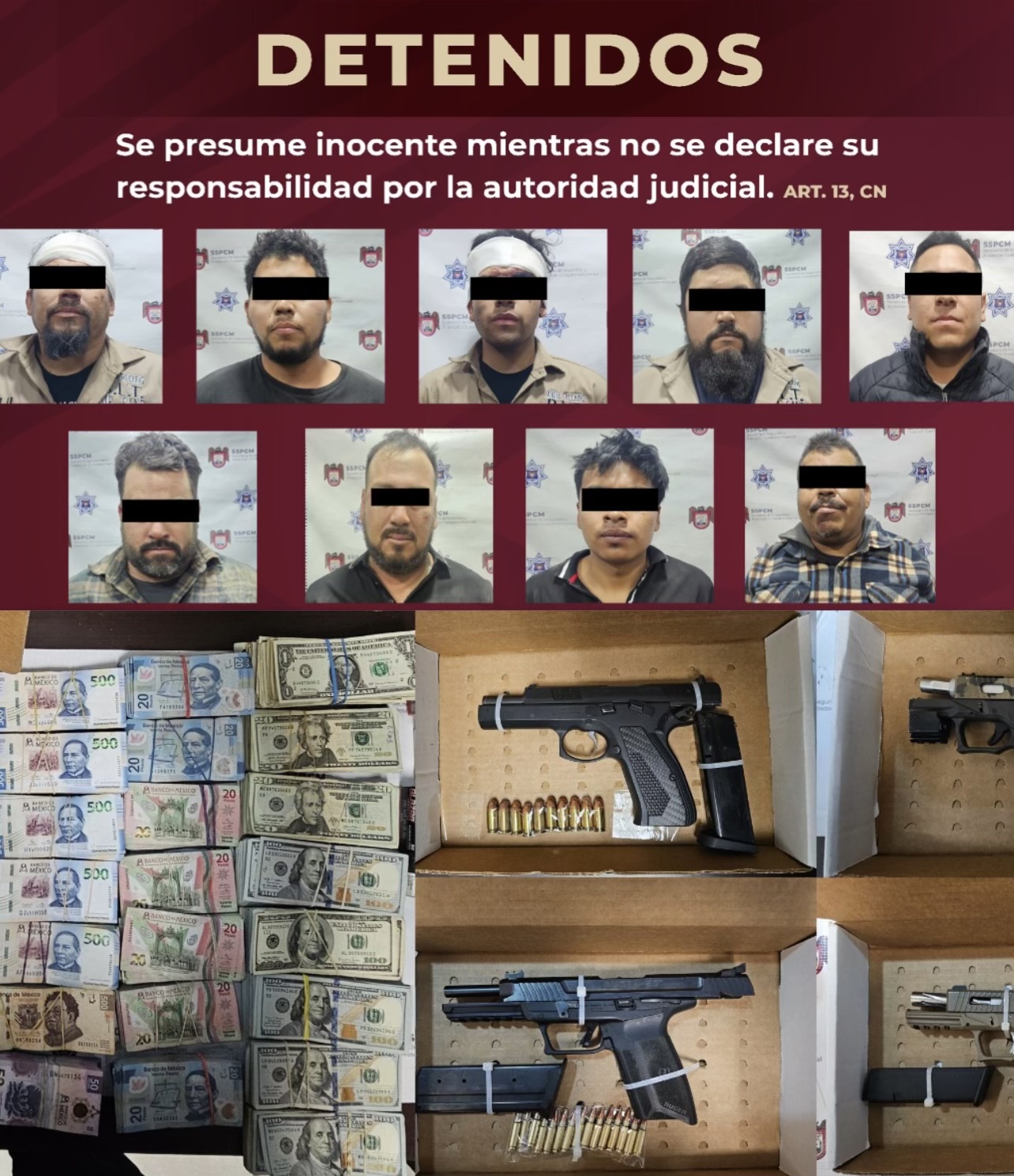 Tras agredir a policías municipales, 10 hombres son detenidos en la carretera Aeropuerto 