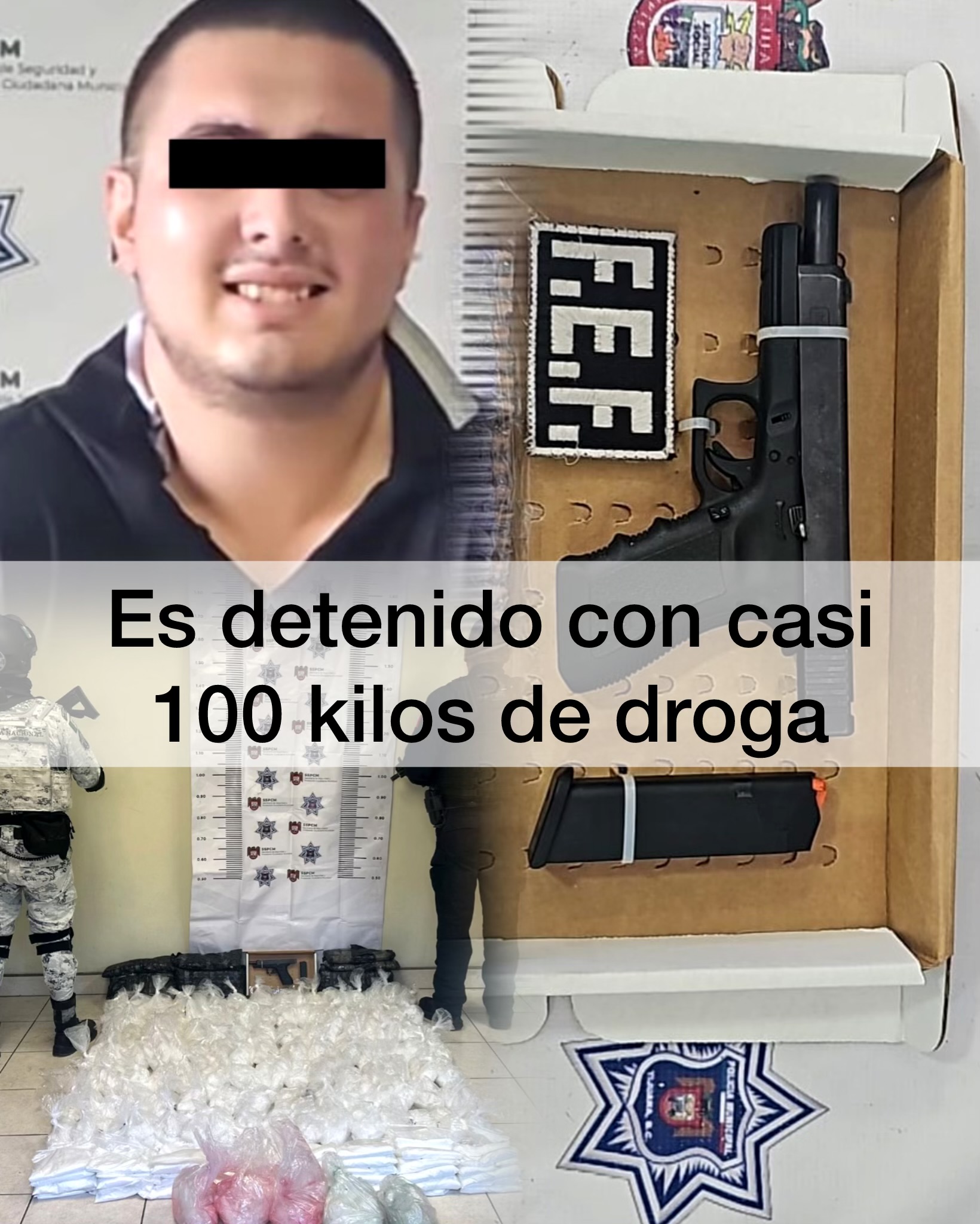 🚨 Detienen a un hombre con casi 100 kilos de droga en fraccionamiento Isla Mujeres