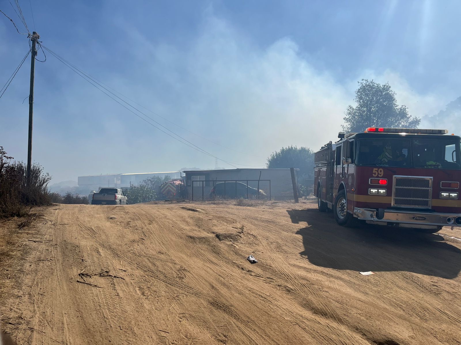 🔥 Atiende bomberos y protección civil Incendio en el rancho eucalipto en Tecate