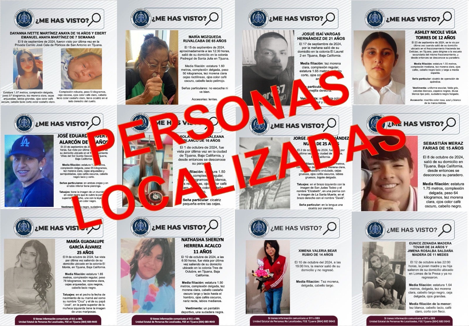 Localizan a 14 personas reportadas como desaparecidas en Baja California 