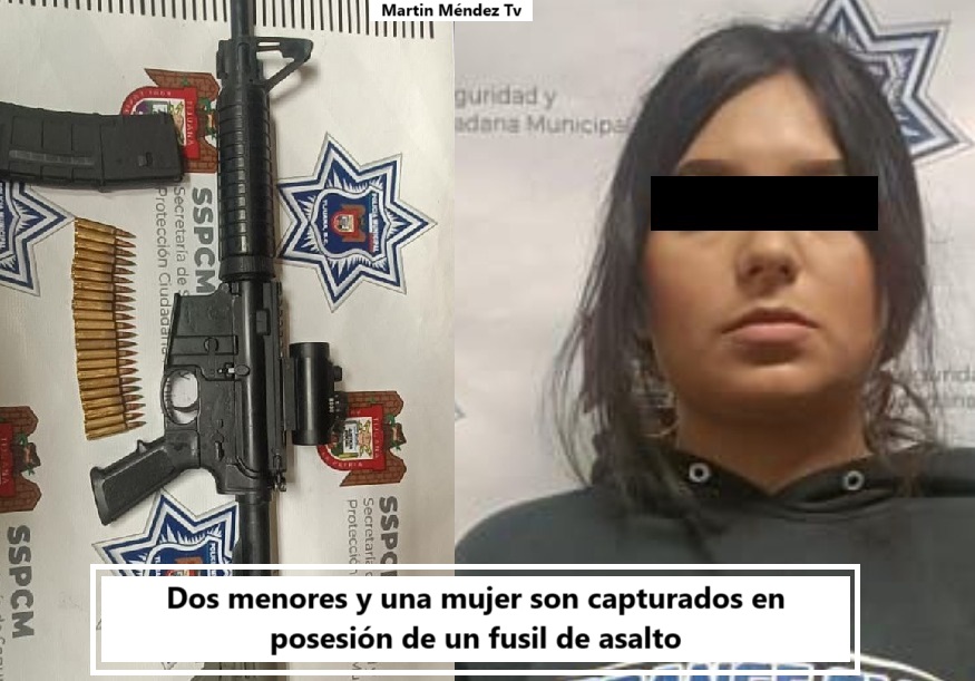 🔴Dos menores y una mujer son capturados en posesión de un fusil de asalto 
