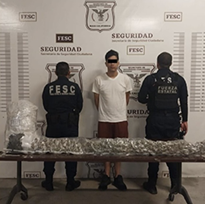 🌿Decomisa FESC casi cinco kilogramos de marihuana en Tijuana 