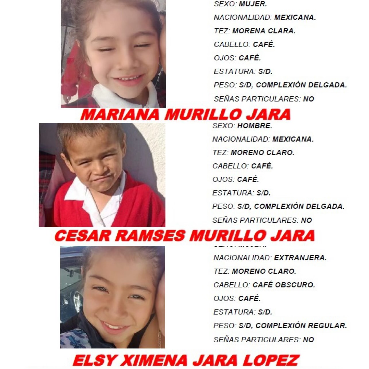 🚨Activan “Alerta Amber” para localizar a tres menores de edad en Baja California