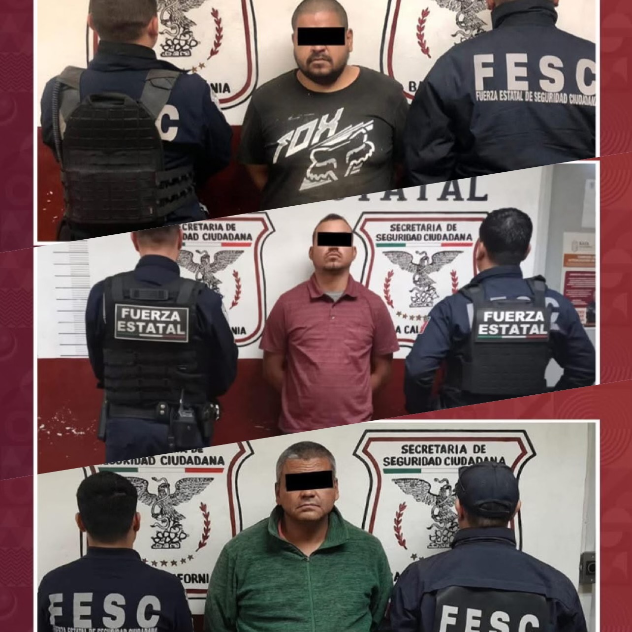 🛑Arrestan a tres hombres por violencia familiar en Tecate