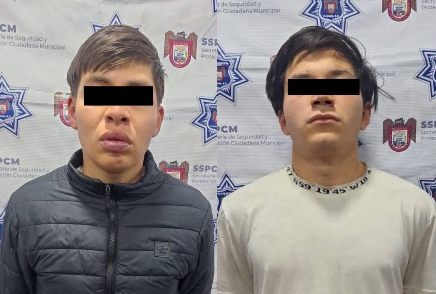 🔵 Detienen a dos jóvenes tras cometer un robo con violencia en la Zona Centro de Tijuana
