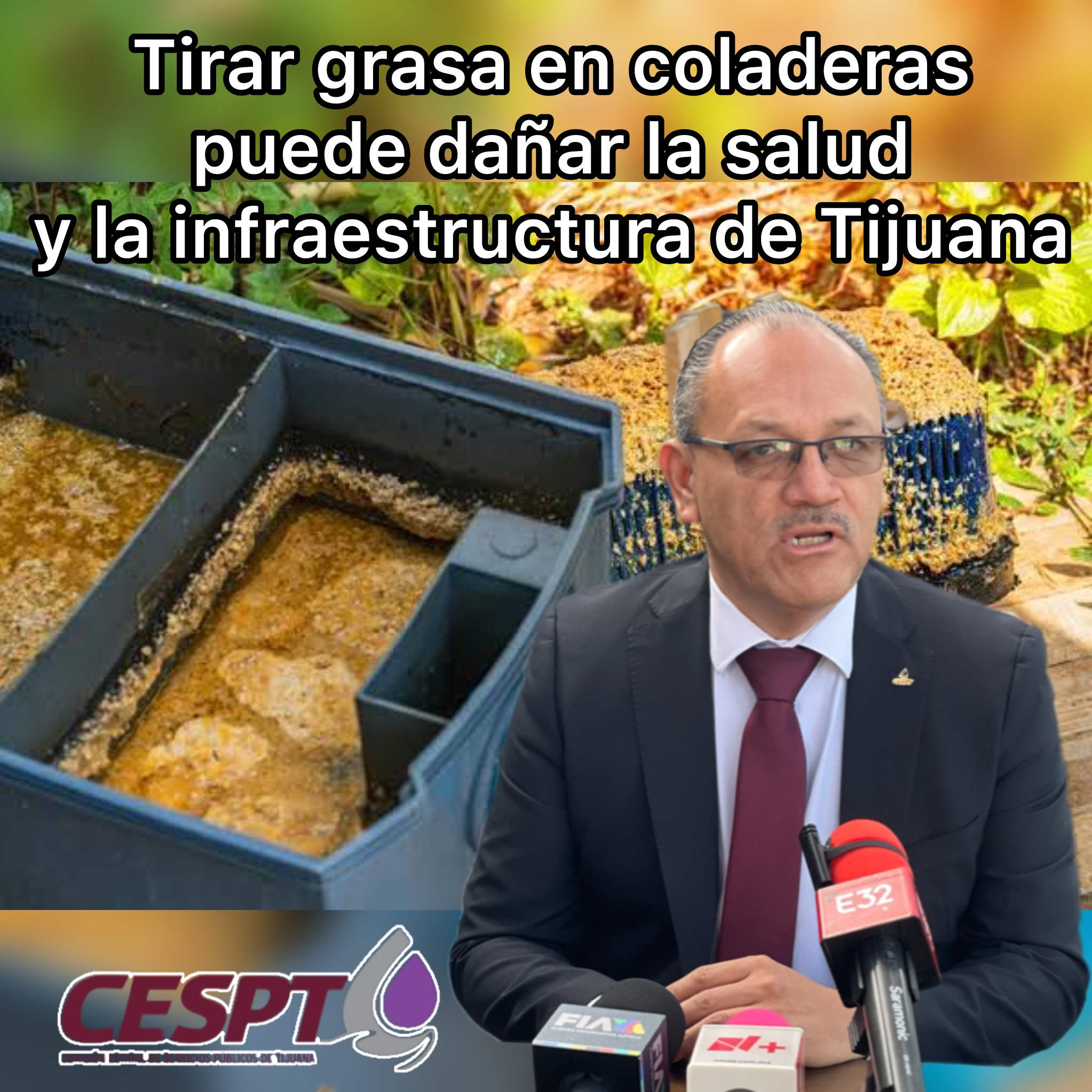 🚫 Tirar grasa en coladeras puede dañar la salud de los ciudadanos y la infraestructura de Tijuana